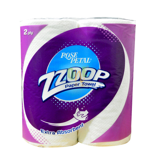 Rose Petal Zzoop Paper Towel Twin Pack  2 Ply