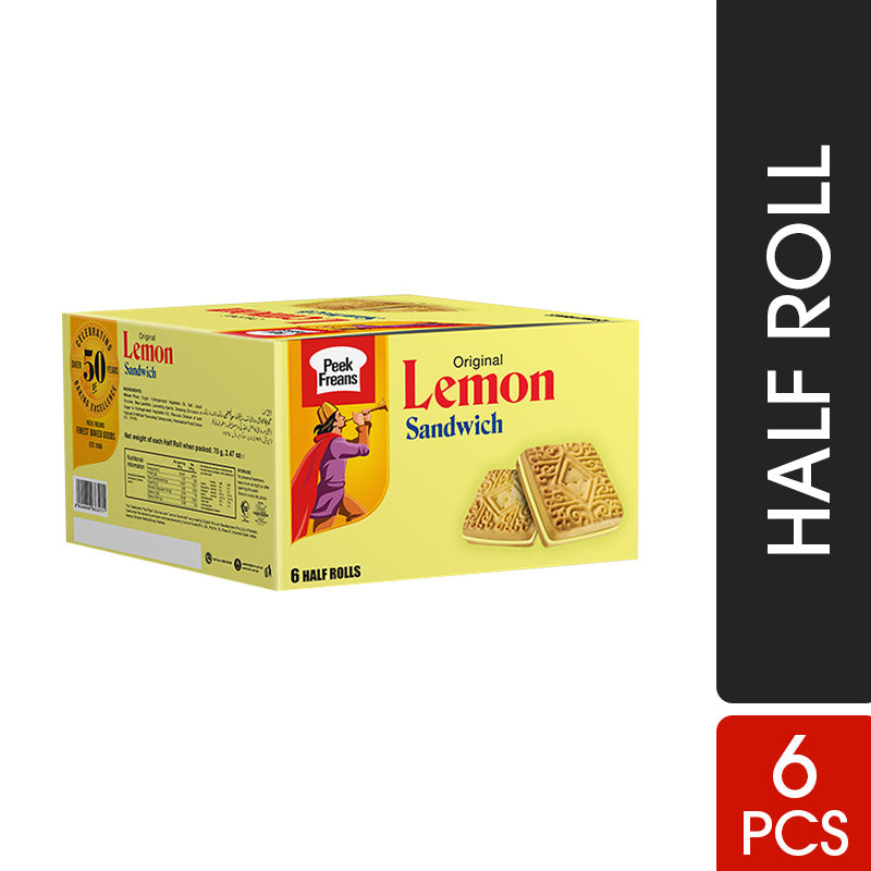 Peek Freans Lemon Sandwich Mini Half Roll Box 6S