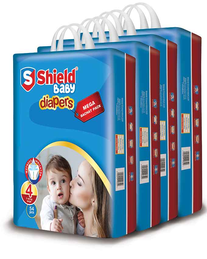 Shield Pack of 4 Mega Bachat Pack Large 54Pc