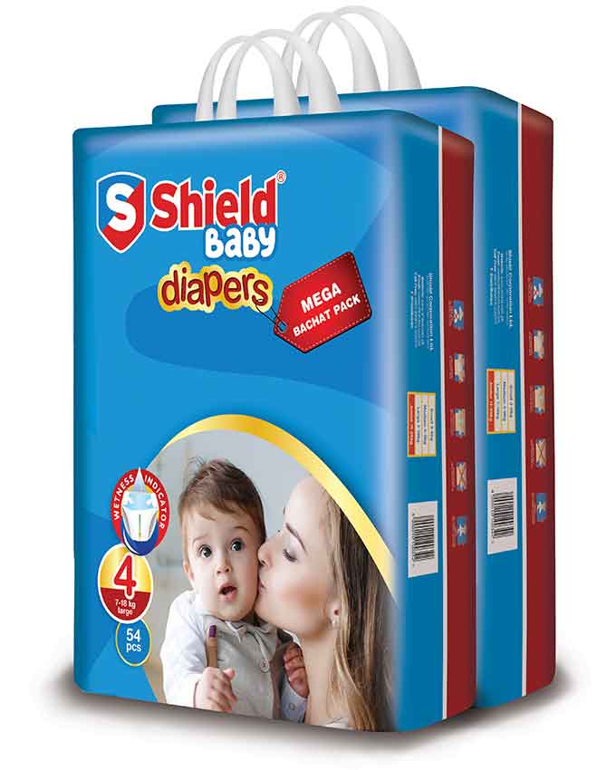 Shield Pack of 2 Mega Bachat Pack Large 54Pc