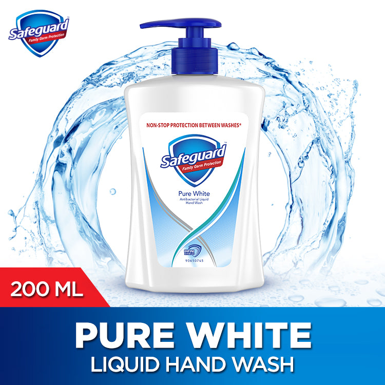 Safeguard Liquid Hand Soap Wash Pure White 180ml Refill