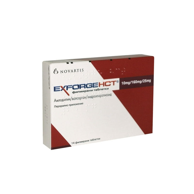 Exforge-HCT 10/25/160mg Tablets