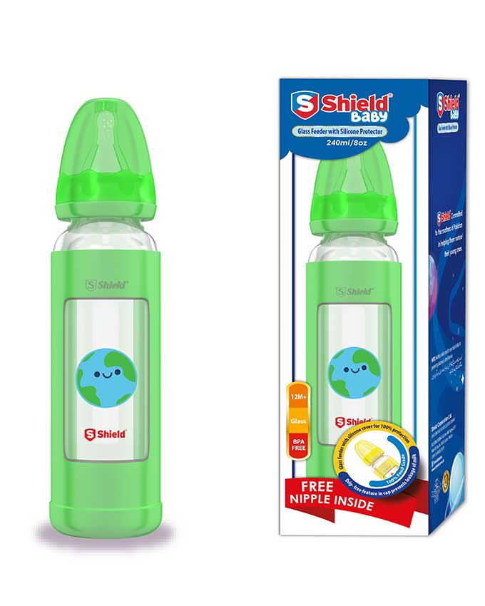 Shield Glass Feeder with Silicone Protector 240ML