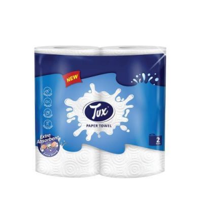 Tux Tissue Kitchen Towel Twin Roll 2ply Pack of 1