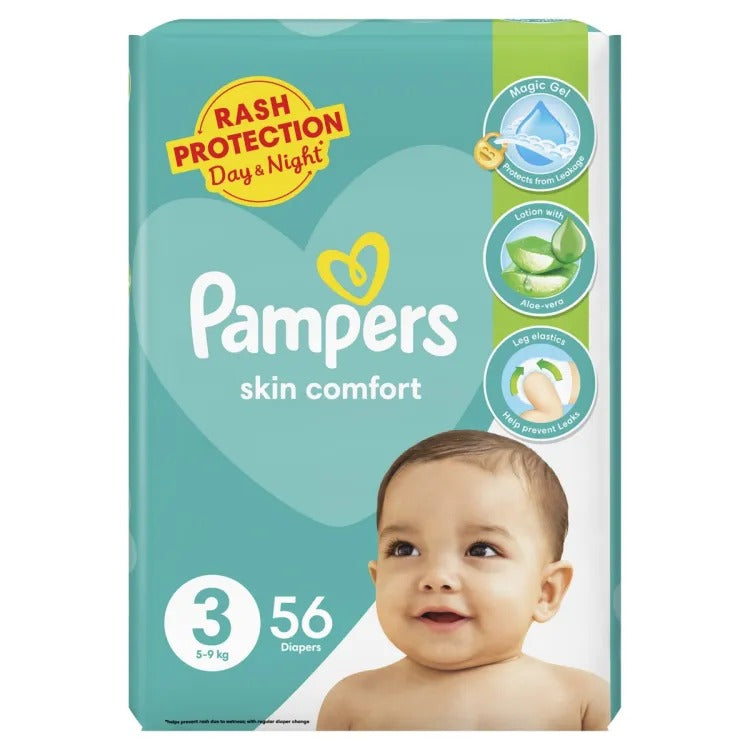 Pampers Baby Dry Diapers Medium Size 3 56Pcs