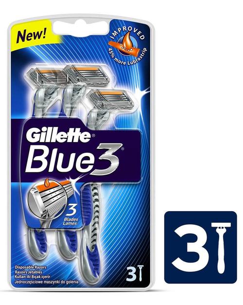 Gillette Blue 3 Disposable Razor Pack of 3