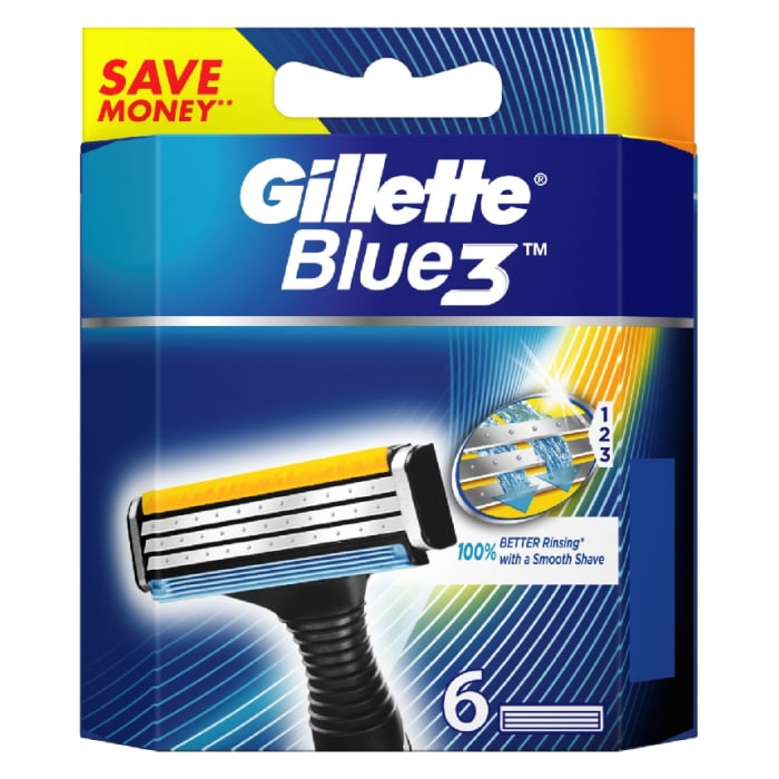 Gillette Blue 3 System Shaving Razor Carts 6s