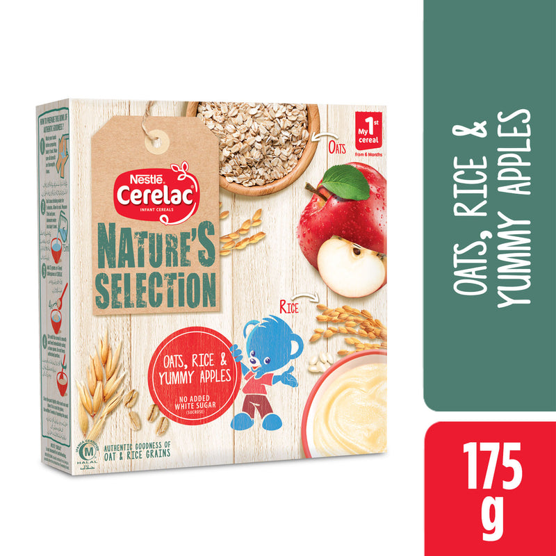 Nestle Cerelac Natures Selection - Oats,Rice and Yummy Apples 175 gm