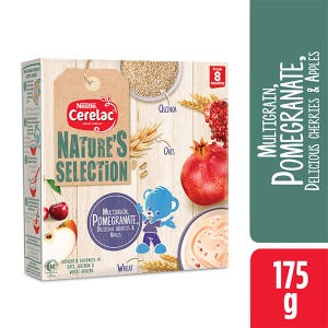 Nestle Cerelac Natures Selection - Multigrain, Pomegranate,Delicious Cherries & Apples  175 gm