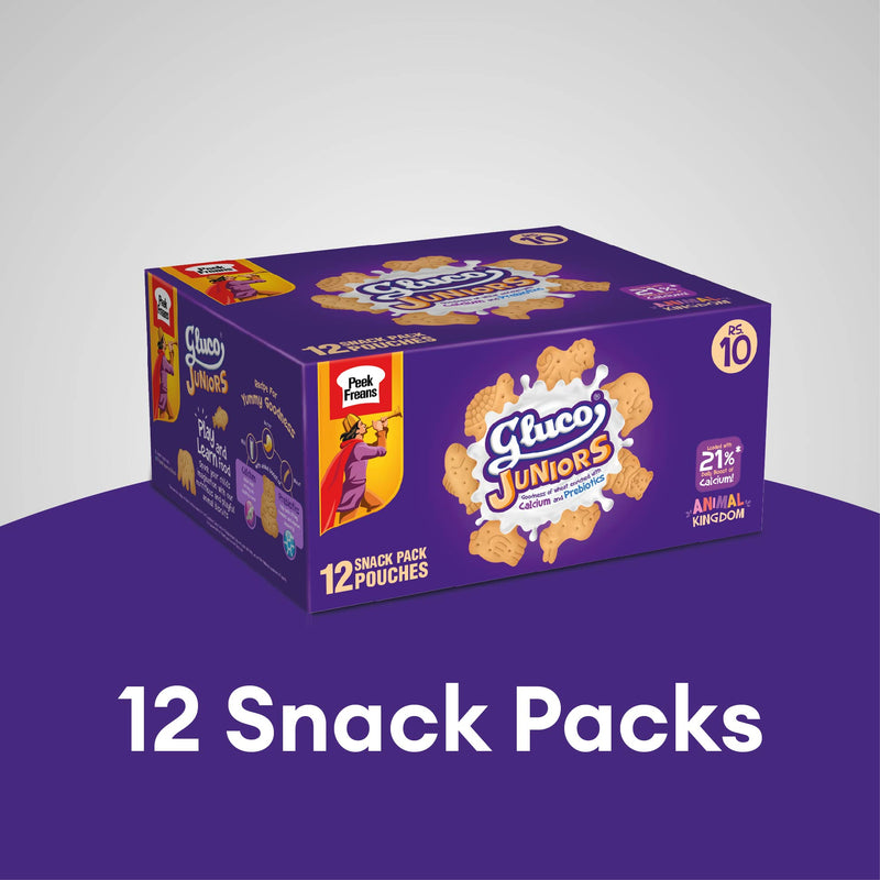 Peek Freans Gluco Junior Biscuit - Snack  Pack of 12