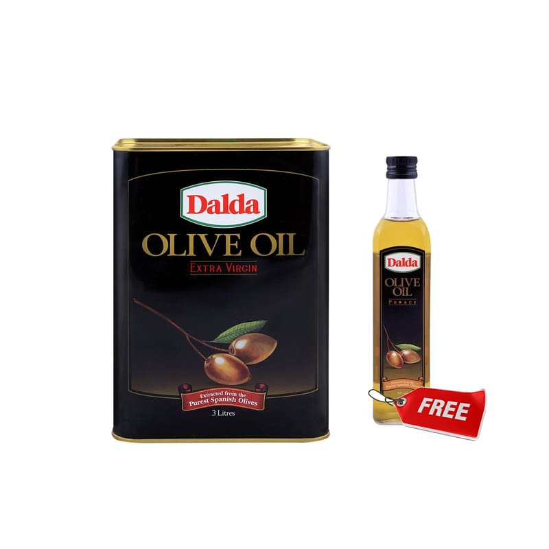 Dalda OliVe Oil Extra Virgin 3 Litre With Free Olive Oil 500 ML