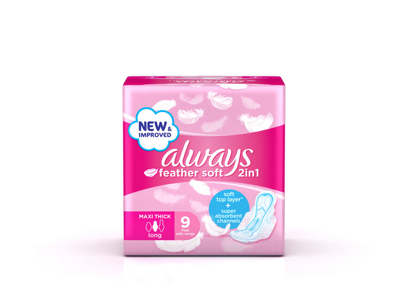 Always Feather Soft 2 in 1 Maxi Thick  Long 9 Pads