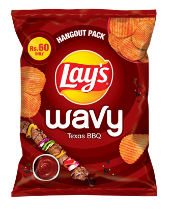 Lays Wavy BBQ Chips Rs 60