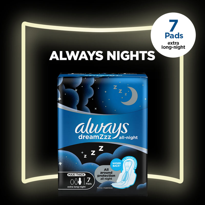 Always DreamZzz All-Night T5 Maxi Thick Extra Long Night 7 Pads