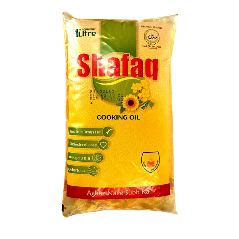 Shafaq Cooking Oil Pouch 1ltr