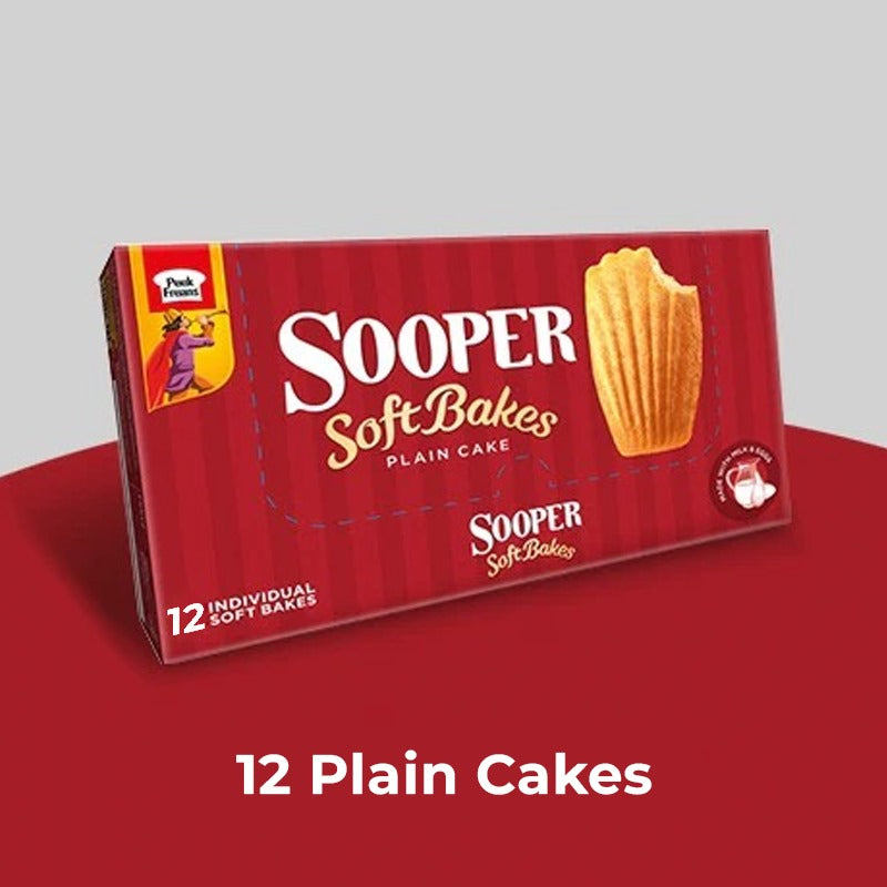 Peek Freans Sooper Soft Bakes Plain Cake - 12 Piece Pack