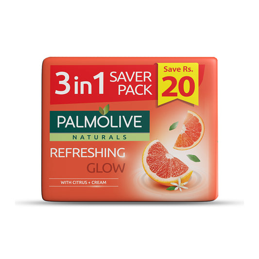 Palmolive Naturals Refreshing Glow (Saver Pack 3 in 1) Soap 100gm