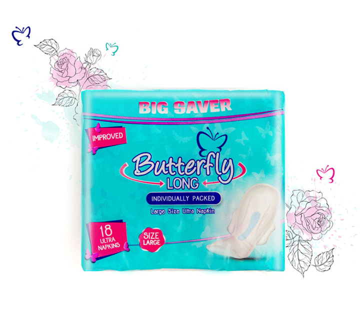 Butterfly Breathables Maxi Thick Large (Big Saver) 18pcs