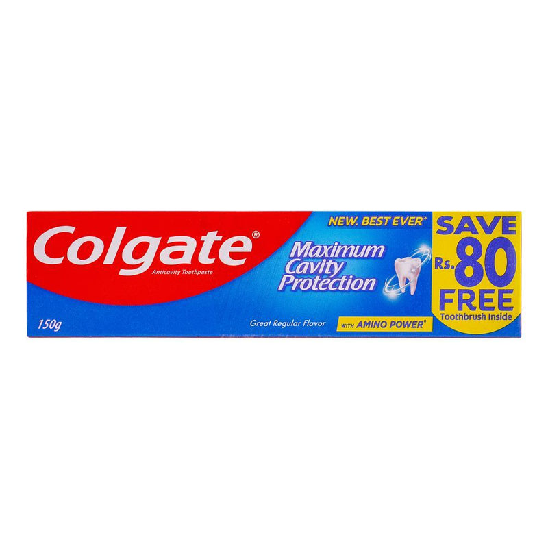 Colgate Maximum Cavity Protection Toothpaste 150g With Free Zig Zag ToothBrush