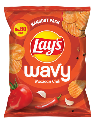 Lays Wavy Mexican Chilli Chips Rs 80