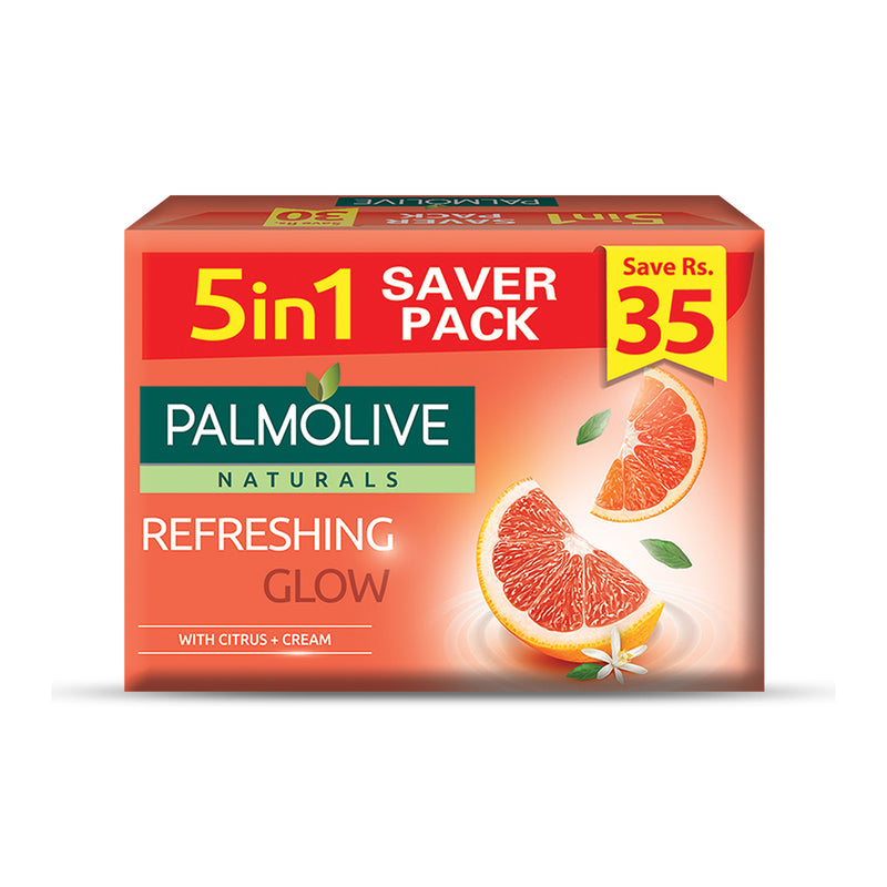 Palmolive Naturals Refreshing Glow (Saver Pack 5 in 1) Soap 100gm