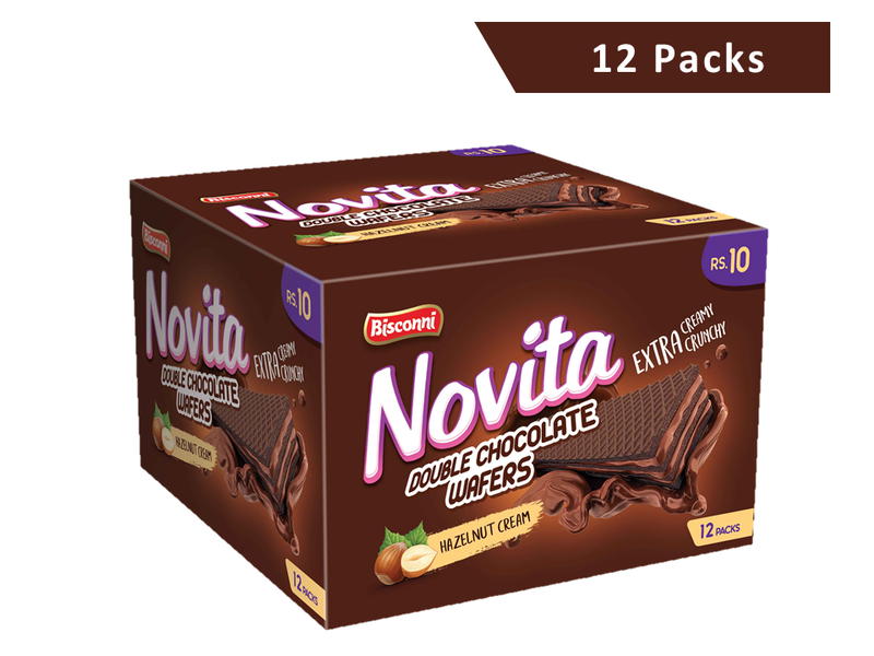 Bisconni Novita Double Chocolate Wafers 12-Pack Box