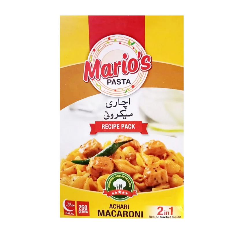 Marios Pasta Achari Macaroni Box 250 gm
