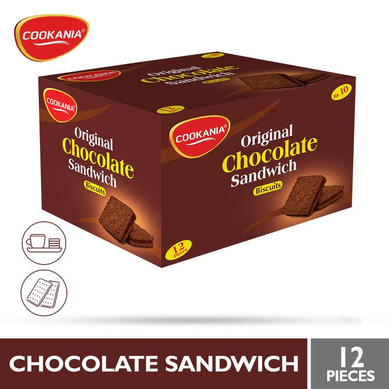 Cookania Original Chocolate Sandwich Biscuits Mini Snack Pack Box (12 pcs)