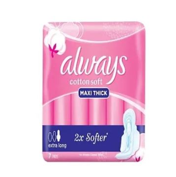 Always Cotton Soft Maxi Thick Sanitary Pads Extra Long 6 Pads