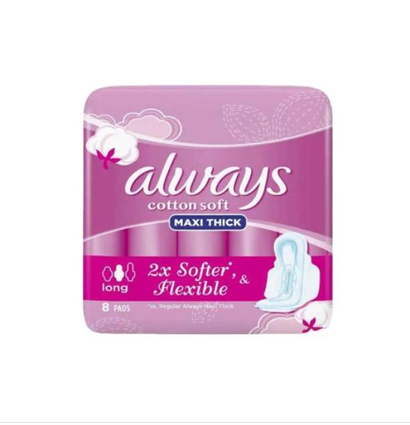 Always Cotton Soft Maxi Thick Sanitary Pads Long 6 Pads