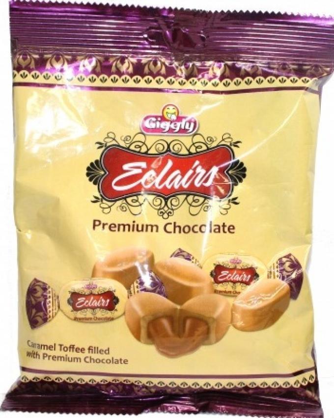 Giggly Eclairs Caramel & Chocolate Toffee Bag (10 pcs)