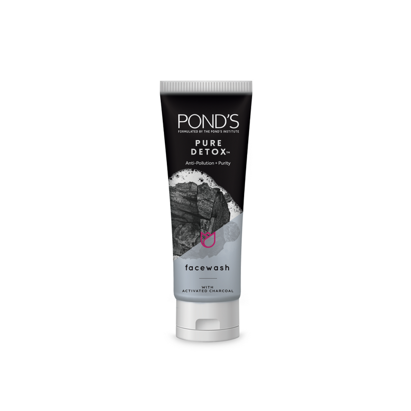 Ponds Pure Detox Anti-Pollution + Purity Facewash 100g with Activated Charcoal