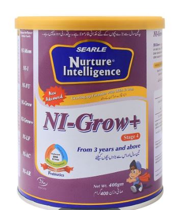 Searle Nurture Intelligence Ni-4 Grow+ Baby Milk Powder Tin 400gm