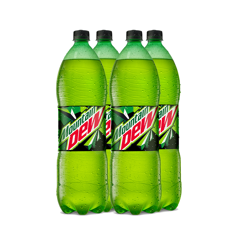 Mountain Dew Soft Drink  Bottles 2.25 Litre 4-Pcs Case