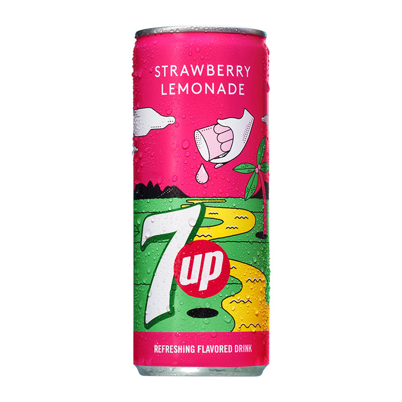 7up Strawberry Lemonade Slim Can 250 ml