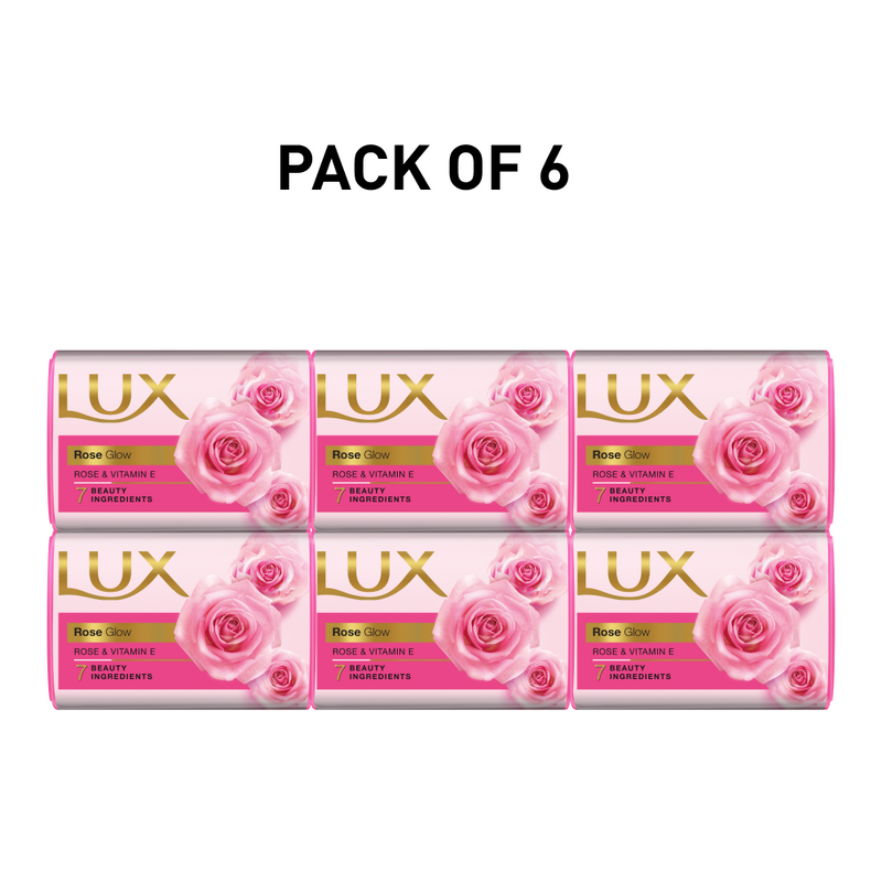Lux Rose & Vitamin-E 100Gm Pack of 6 & Save  Rs. 60