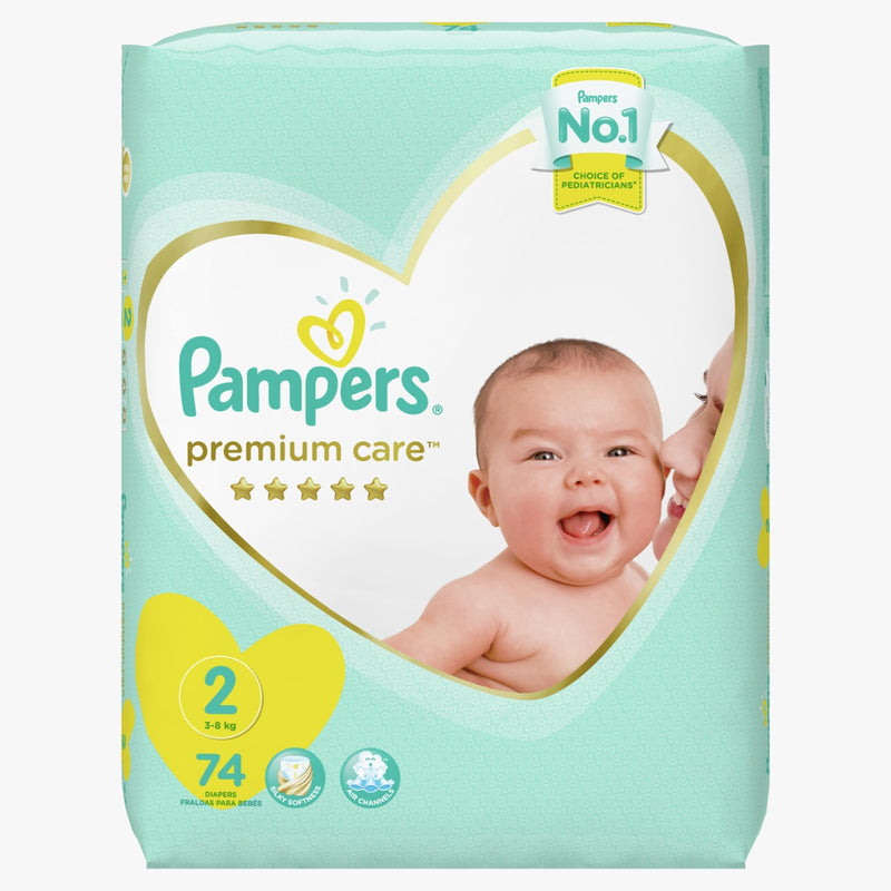 Pampers Premium Care Diaper Small Size 2, 74 Counts