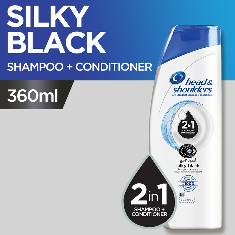 Head & Shoulder Silky Black 2 in 1 360Ml