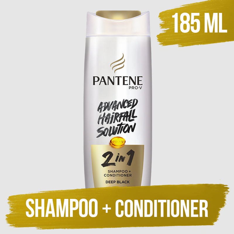Pantene Black 2 in 1 Shampoo + Conditioner 185 ml