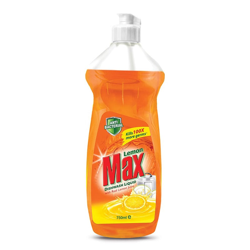 Lemon Max Antibacterial Dish Wash Liquid 750ml Bottle