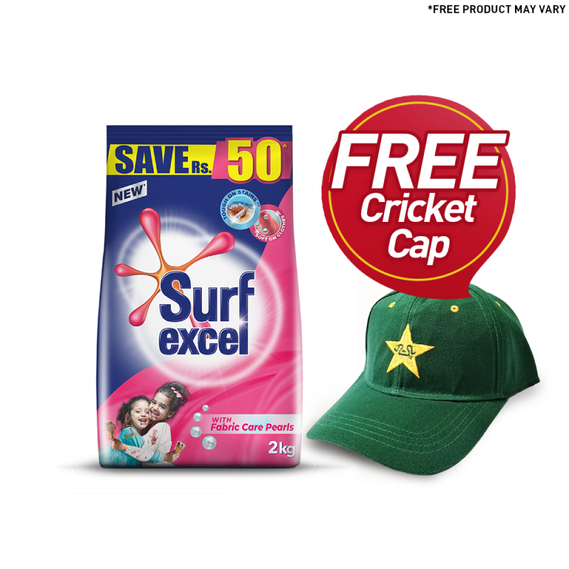 Free Pakistan Cap with Surf Excel 2Kg