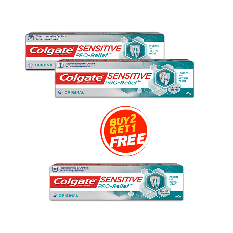 Buy 2 Colgate Sensitive Pro-Relief Original Toothpaste 100g Get 1 Free