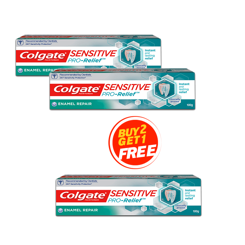 Buy 2 Colgate Sensitive Pro-Relief Enamel Repair Toothpaste 100g Get 1 Free