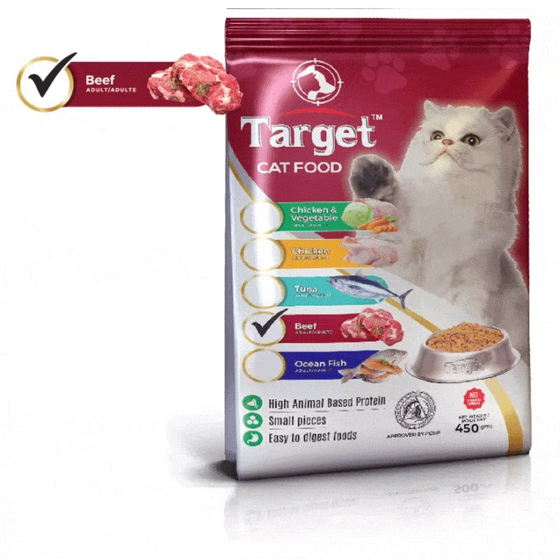 Target Cat Food Beef 450g Bag