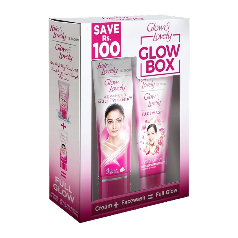 Glow & Lovely Cream + Face Wash Glow Box
