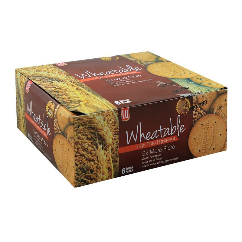 LU Wheatable High Fibre Digestives Biscuits, Snack Pack Box 6pcs