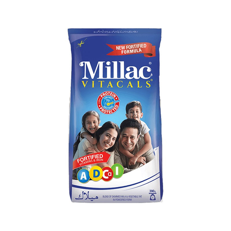 Millac Powder Milk Pouch 390 gm