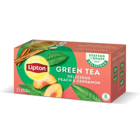 Lipton Green Tea Peach & Cinnamon 25 Tea Bags