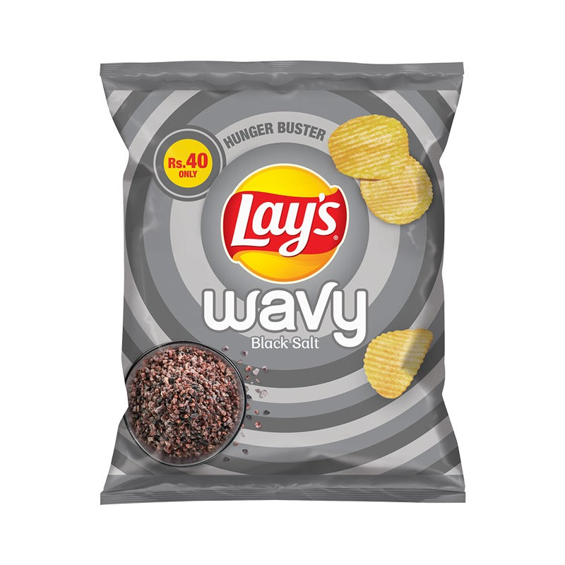 Lays Wavy Black Salt Rs 40