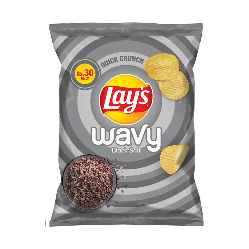 Lays Wavy Black Salt Rs 30